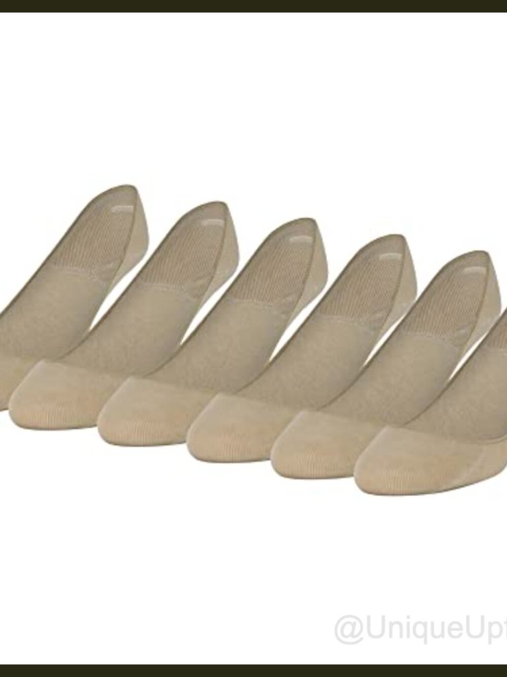 Padded Super Low Cut No Show Liner Socks 6 Pairs